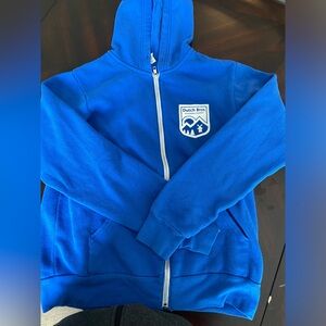 Blue Dutch Bros zip up! Vintage!!